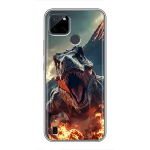 Чохол з принтом «Вогняний динозавр» для Realme C25Y