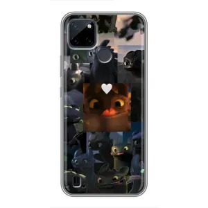 Чохол як приборкати дракона на Realme C25Y (Дракон колаж)