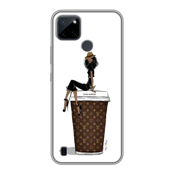 Чехол с принтом «кофе LOUIS VUITTON» для Realme C25Y Чехол с принтом «кофе LOUIS VUITTON» для Realme C25Y