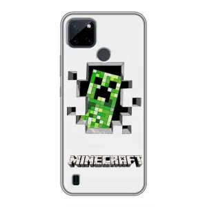 Чохол Майнкрафт на Realme C25Y (AlphaPrint) Minecraft (кріпер Майнкрафт)