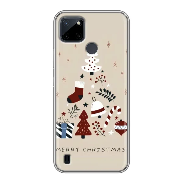 Чехол с принтом «Merry Christmas» для Realme C25Y Чехол с принтом «Merry Christmas» для Realme C25Y