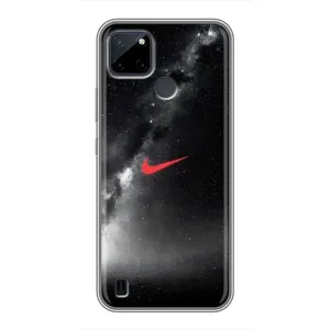 Чехол для Realme C25Y - с принтом Найк (AlphaPrint) (Найк красный)