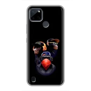 Чохол з Мавпами Realme C25Y - (AlphaPrint) (Три мавпи)