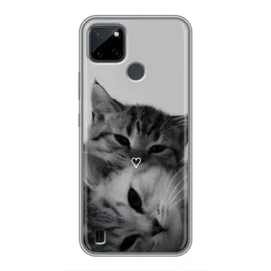 Чехол с рисунком кот на Realme C25Y (Пара котов)