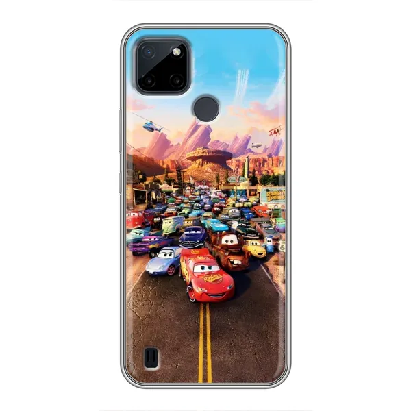 Чехол с принтом «Тачки на трассе» для Realme C25Y