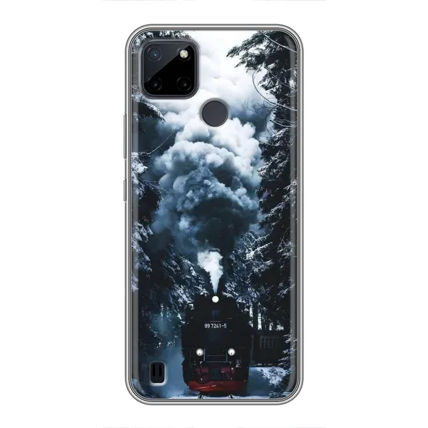 Чехол с принтом «Зимний поезд» для Realme C25Y