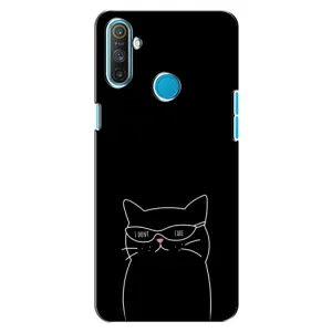 Чехол с рисунком кот на Realme C3 (Равнодушный кот)