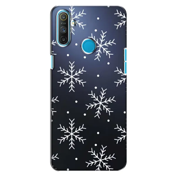 Чехол с принтом «Белые снежинки» для Realme C3
