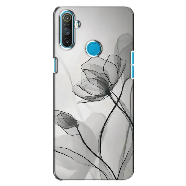 Чохол з принтом «Чорні квіти» для Realme C3 Чохол з принтом «Чорні квіти» для Realme C3
