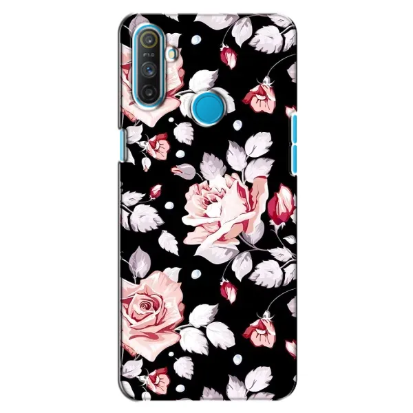 Чохол з принтом «Квіти на чорному» для Realme C3