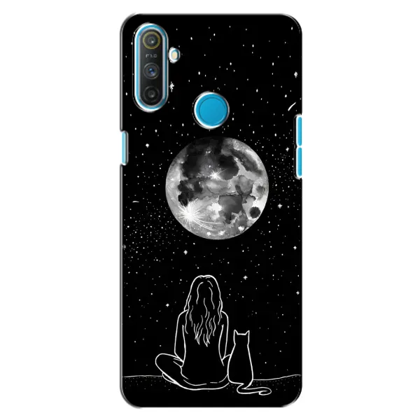 Чохол з принтом «Дівчина з котом» для Realme C3