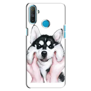 Чохол з Хаскі Realme C3 - (AlphaPrint) (Хаскі улибака)