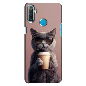 Чохол з принтом «Кіт з кавою» для Realme C3
