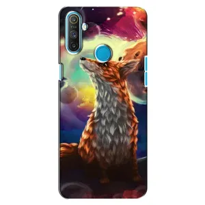 Чехлы с картинкой Лисички для Realme C3 (VPrint) (Лисица в космосе)