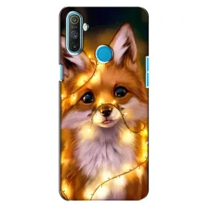 Чехлы с картинкой Лисички для Realme C3 (VPrint) (Лисичка в гирляндах)