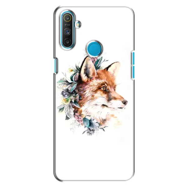 Чехол с принтом «Лисичка в цветочках» для Realme C3 Чехол с принтом «Лисичка в цветочках» для Realme C3