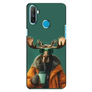Чохол з принтом «Лось з кавою» для Realme C3