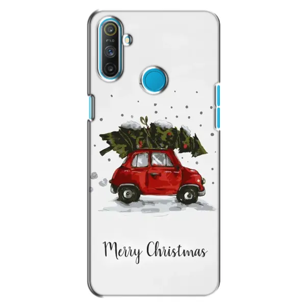 Чохол з принтом «Авто з ялинкою» для Realme C3