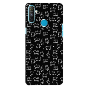 Чохол з принтом для Realme C3 (AlphaPrint) Модні коти (Маленькі котики)
