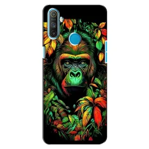 Чохол з Мавпами Realme C3 - (AlphaPrint) (Мавпа в квітах)