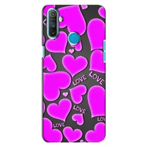 Чехлы для любимой на Рілмі C3 (VPrint) (Pink hearts)