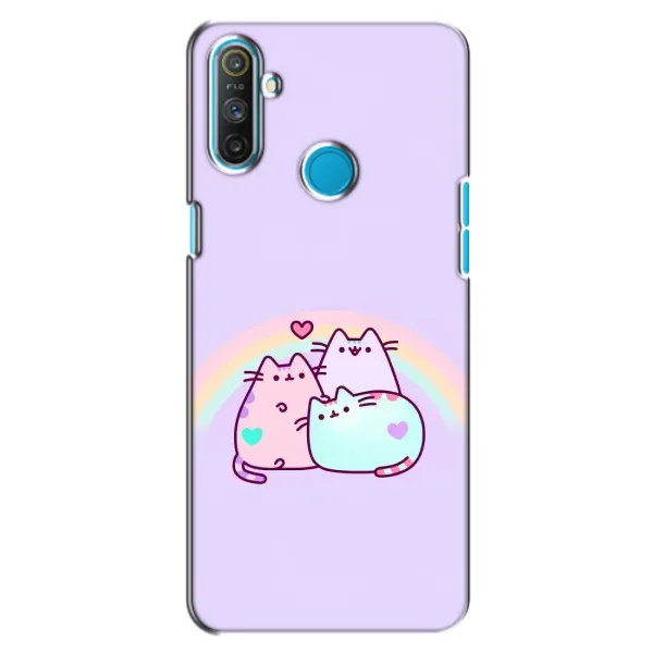 Чехол с принтом «Радужные котики» для Realme C3