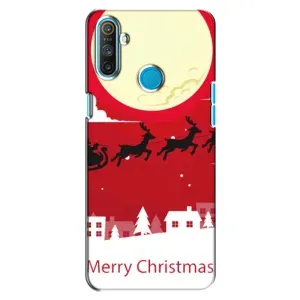 Різдвяні Чохли для Realme C3 (VPrint) (Санта з оленями)