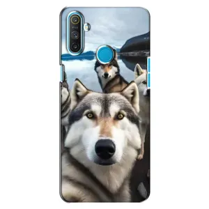 Чохол з Хаскі Realme C3 - (AlphaPrint) (Селфі Хаскі)