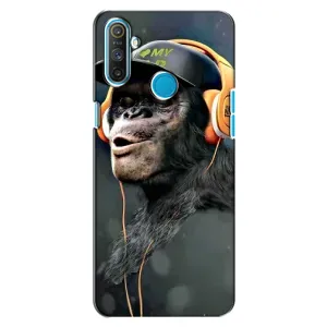 Чохол з Мавпами Realme C3 - (AlphaPrint) (В навушниках)
