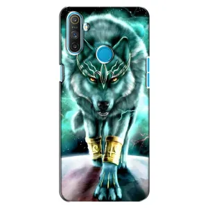 Защитные чехлы для Реалми С3 (AlphaPrint) (ХИТ продаж) ВОЛК (Яркий волк)