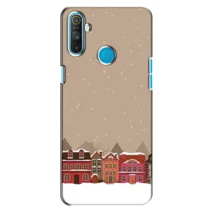 Новогодние, Праздничные Чехлы для Realme C3 - 2024 год (Зимний город)