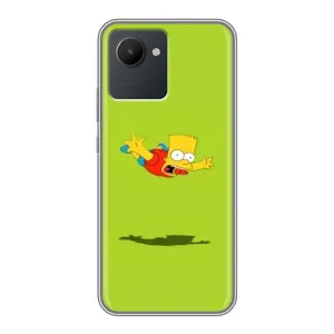 Чехол с Симпсонами для Realme C30 (VPrint) (Барт Симпсон)