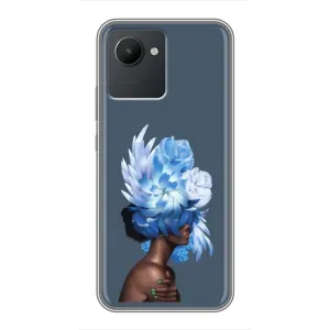 Чехлы (ART) Цветы на Realme C30 (VPrint) (Квіти на голові)