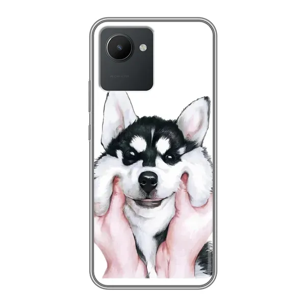 Чехол с принтом «Довольный Хаски» для Realme C30 Чехол с принтом «Довольный Хаски» для Realme C30