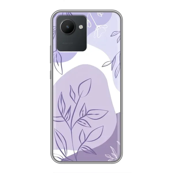 Чехол с принтом «Фиолетовые листья абстракция» для Realme C30