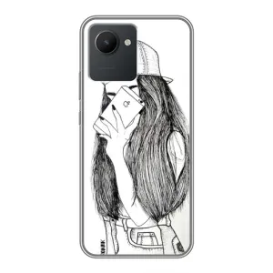 Чехол с печатью для Realme C30 - (Мода) (AlphaPrint) (Фото девочки)