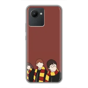 Чехлы с Гарри Поттером для Realme C30 (AlphaPrint) (Гарри с друзьями)