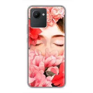 Чехлы (ART) Цветы на Realme C30 (VPrint) (Очі в квітах)