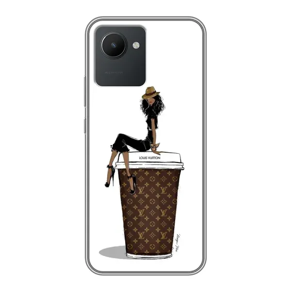 Чехол с принтом «кофе LOUIS VUITTON» для Realme C30 Чехол с принтом «кофе LOUIS VUITTON» для Realme C30
