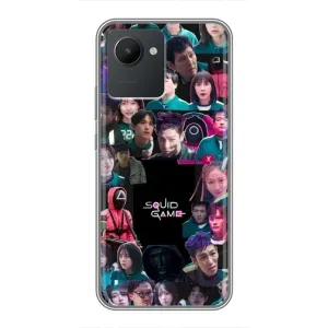 Чехол Гра в кальмара для Realme C30 (Коллаж Игра кальмара)