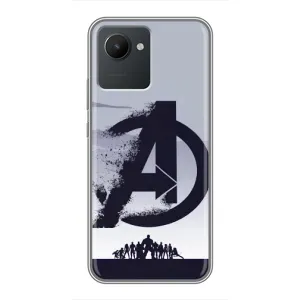 Чехлы с героями Марвел Realme C30 (VPrint) (Команда А)