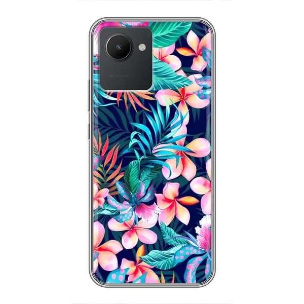 Чохол з принтом «Мальовничі квіти» для Realme C30
