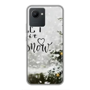 Новогодние, Праздничные Чехлы для Realme C30 - 2024 год (Let it snow)