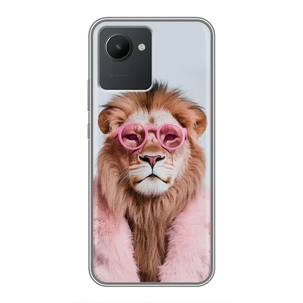 Чохол з принтом «Лев в окулярах» для Realme C30