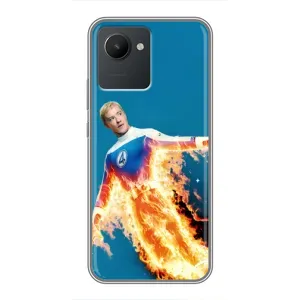 Чохол з принтом «Людина-факел у вогні» для Realme C30