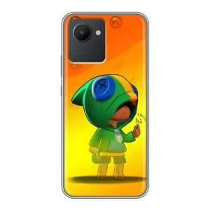 Чехол для Realme C30 Бравл Старс (VPrint) (Мальчик Леон)