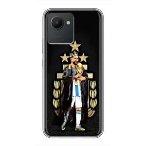 Чехлы для Realme C30 (Leo чемпион) (AlphaPrint) (Месси Король)