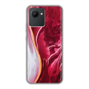 Чохол з принтом «Мрамор червоний» для Realme C30
