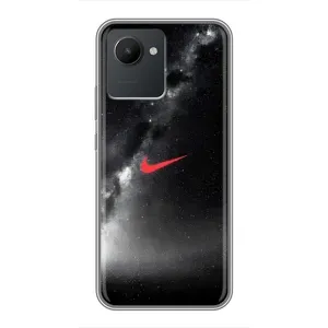 Чехол для Realme C30 - с принтом Найк (AlphaPrint) (Найк красный)