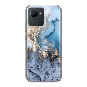 Мраморный чехол на Realme C30 (VPrint) (Нежный мрамор)
